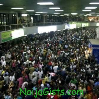 crowded murtala muhammed intl airport lagos