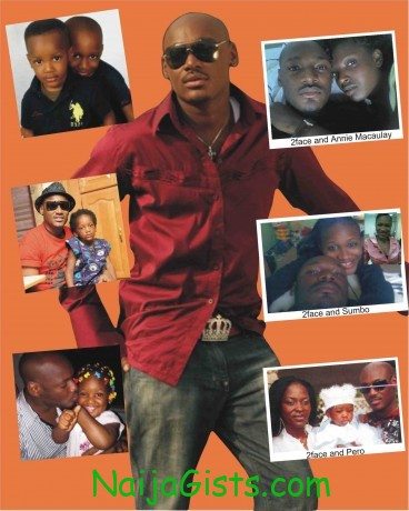 tuface (2face) idibia wife, wives and kids