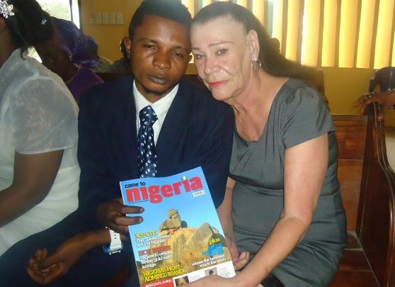 Nigerian boy and grandmother bride