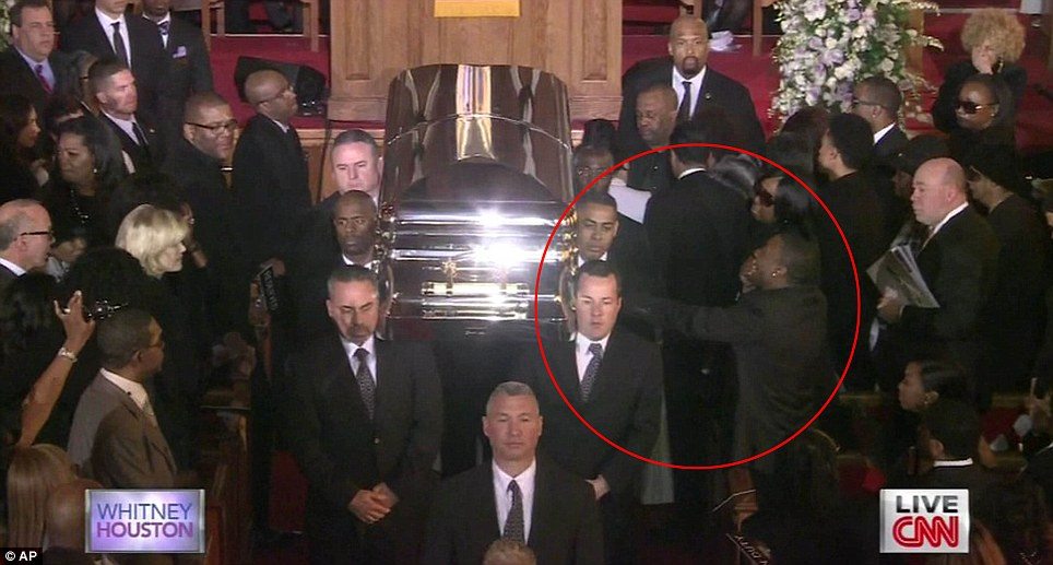 Ray J At Whitney Houston Funeral