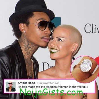 amber rose and wiz khalifa engaged
