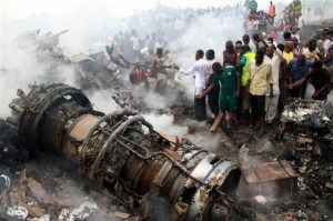 dana airplane lagos crash wreckage