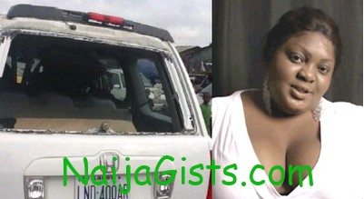 eniola badmus honda pilot damaged