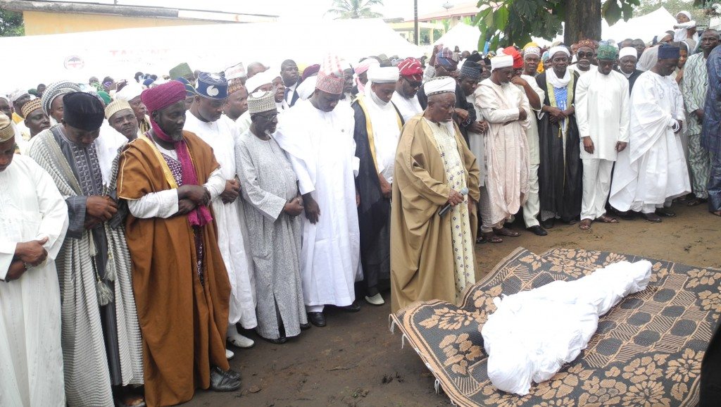 lateef adegbite's corpse buried