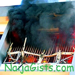 fire at inec abuja