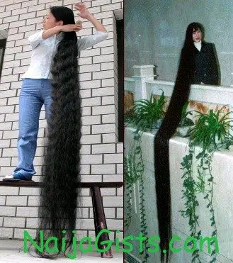 Meet Woman With World's Longest Hair In 2013 At Length 14 Feet, Dai Yueqin  (Pictures) - NaijaGists.com - Proudly Nigerian DIY Motivation & Information  Blog