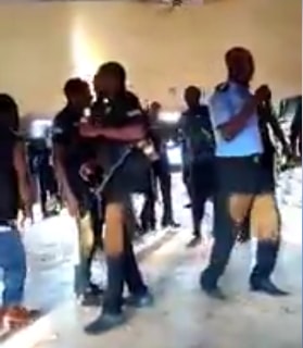 drunk sars officers dancing anambra