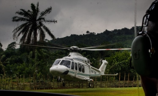 police chopper aerial surveillance ekiti governor house