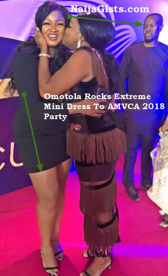 omotola jalade mini gown amvca 2018 party