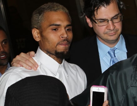 chris brown released paris police