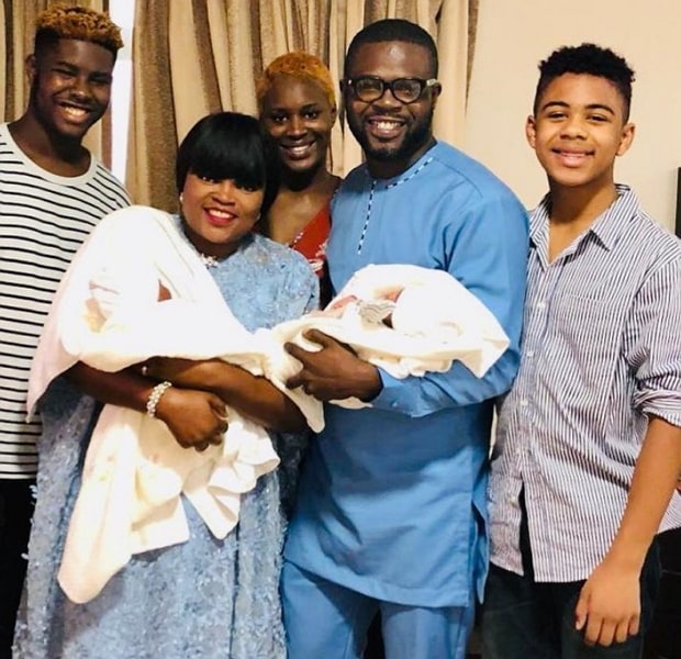 funke akindele twins naming photos