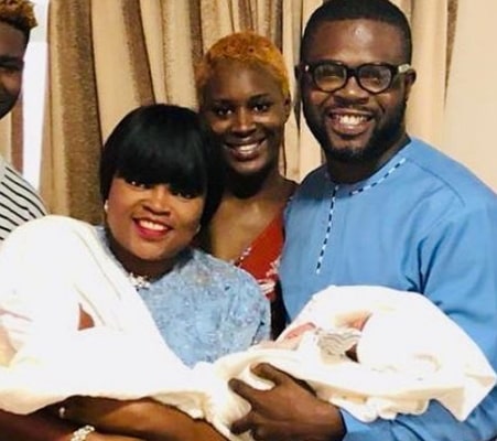 funke akindele twins naming photos