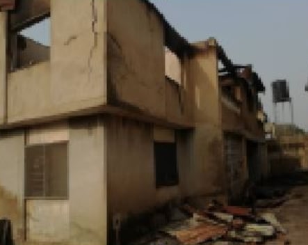 mutiu adepoju house destroyed fire ibadan