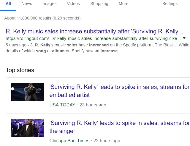 r kelly album sale increasing