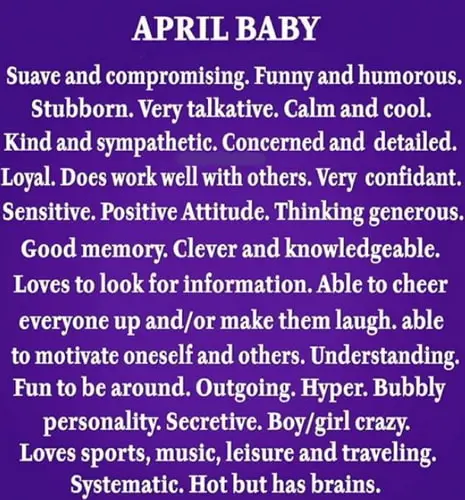 April Born Birthday Facts Love Life Personality Traits Things