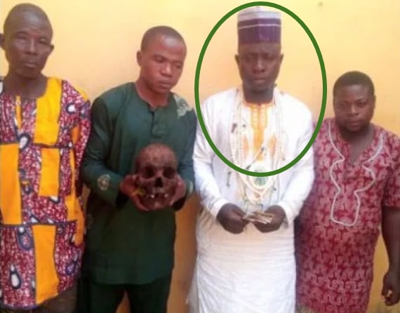 islamic cleric buys human head skull ritual