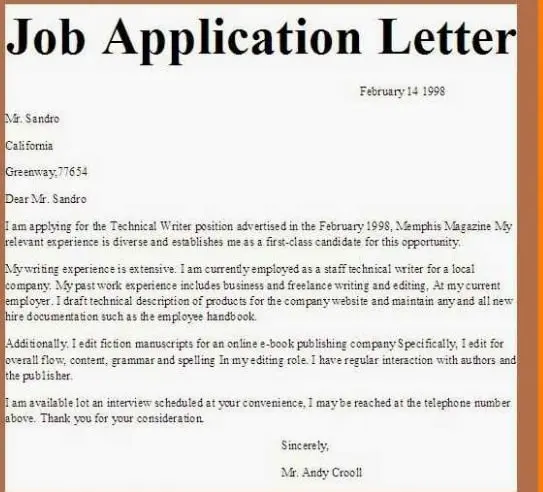 How To Write Application Letter For A Job Vacancy, Employment In Nigeria