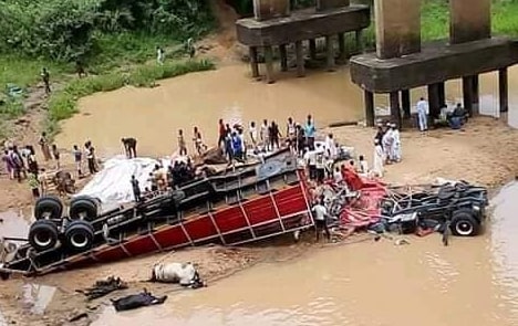 trailer falls bridge kaduna photos