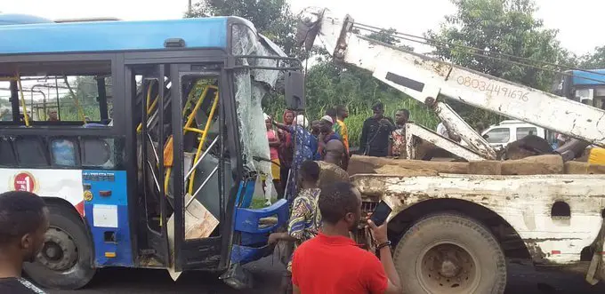 dangote truck brt bus accident