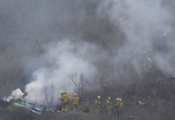 live footage kobe bryant chopper crash