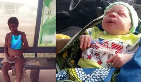 mad woman gives birth baby boy anambra