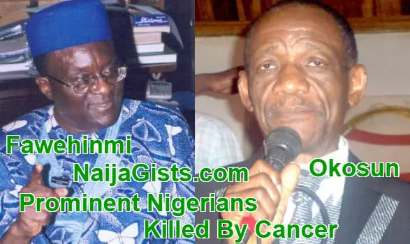 nigerians killed by cancer