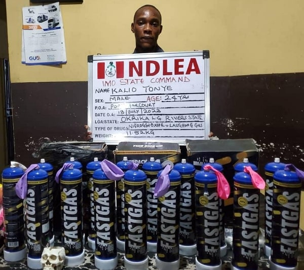 laughing gas seized lagos imo state